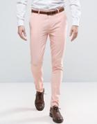Asos Super Skinny Pant In Pink - Pink