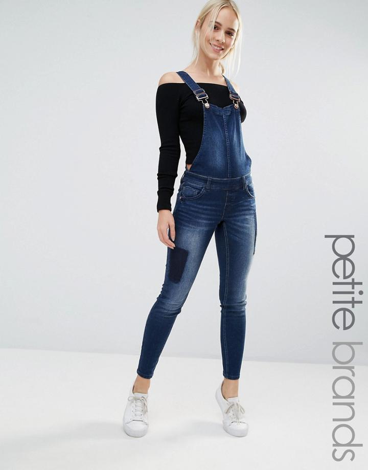 Vero Moda Petite Patch Overall - Blue