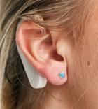 Kingsley Ryan Turquoise Sun Studs In Sterling Silver