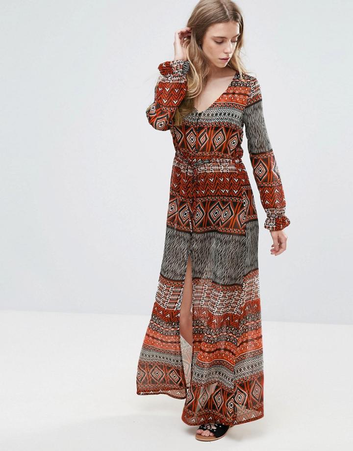 Brave Soul Sophie Maxi Dress - Orange