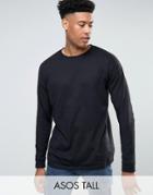 Asos Tall Oversized Long Sleeve T-shirt - Black