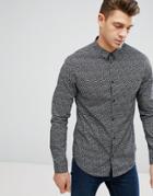 New Look Shirt With Print In Dark Gray - Gray