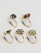 Asos Vintage Trinket Rings - Antique Gold