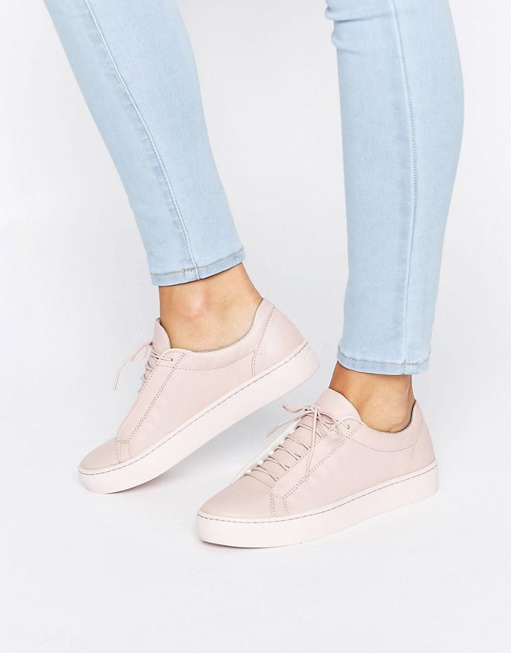Vagabond Zoe Pink Color Drenched Leather Sneakers - Pink