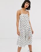 & Other Stories Polka Dot Cami Dress In White
