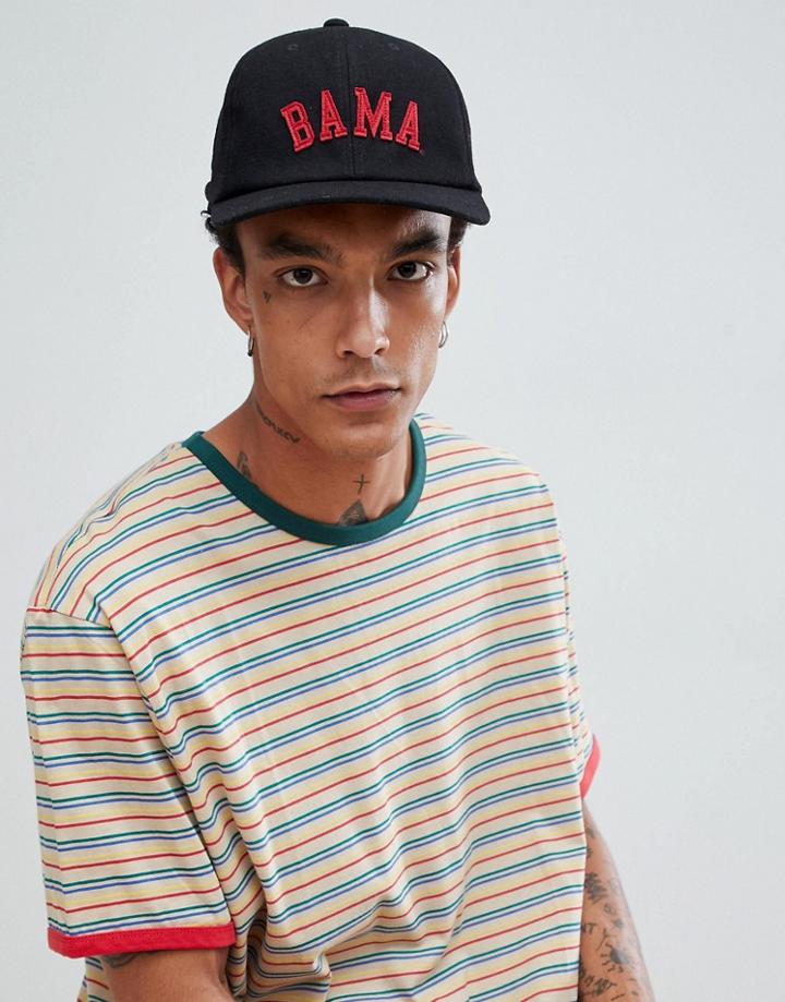 Mitchell & Ness Felt Arch Baseball Cap Alabama - Black