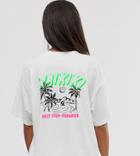 Bershka T Shirt With Motif Back In White