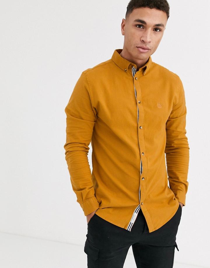 River Island Oxford Shirt In Amber-yellow