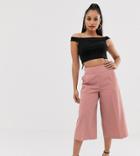 Asos Design Petite Tailored Clean Culottes-pink
