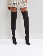 Truffle Collection Stiletto Thigh High Boot - Black