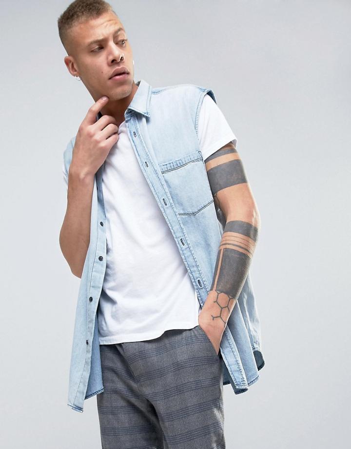 Cheap Monday Solder Denim Shirt - Blue