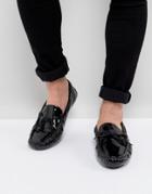 Asos Driving Shoes In Black Patent - Black