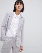 Uniqe 21 Tailored Single Button Blazer - Gray