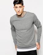 Minimum Sweatshirt With Texture - Gray Melange