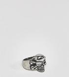 Reclaimed Vintage Inspired Chunky Skull Ring In Silver Exclusive To Asos - Silver