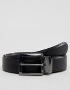 Esprit Smart Leather Reversible Belt In Black And Brown - Black