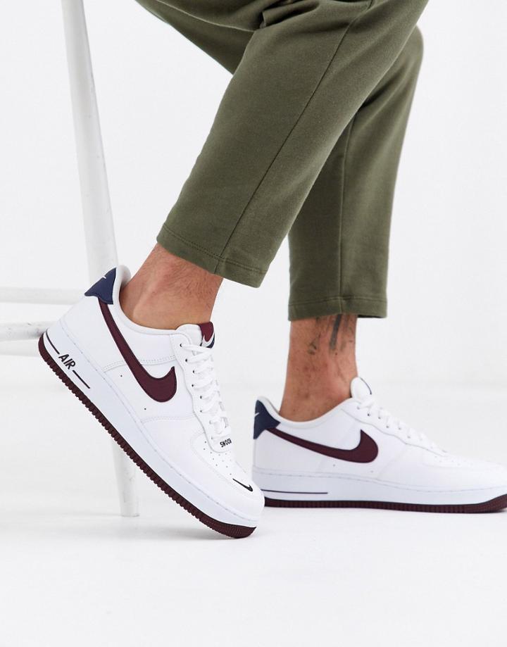 Nike Air Force 1 '07 Swoosh Sneakers In White Cj8731-100