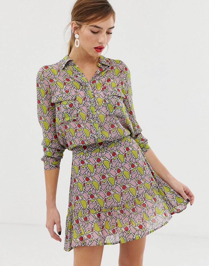 Custommade Athalie Shirt In Snake Print-multi