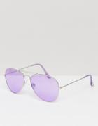 Jeepers Peepers Aviator With Lilac Tinted Lens - Purple
