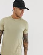Asos 4505 Training T-shirt With Quick Dry In Light Khaki - Beige