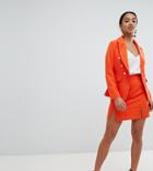 Missguided Petite Split Detail Skirt - Orange