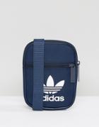 Adidas Originals Trefoil Festival Bag In Collegiate Navy Bk6731 - Navy