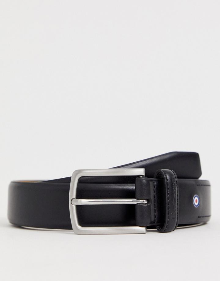 Ben Sherman Smart Leather Belt In Black - Black