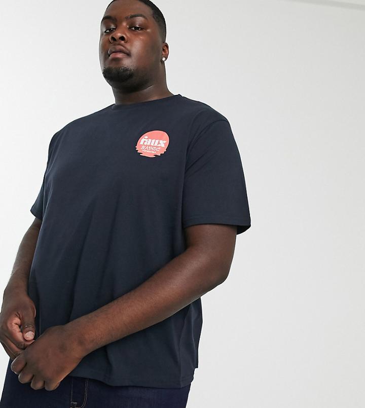 Friend Or Faux Plus Neocity Back Print T-shirt - Navy