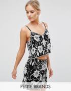 Miss Selfridge Petite Embellished Cami Top - Black