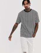 Another Influence Stripe Boxy T-shirt - White