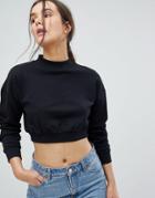 Asos Super Crop Sweat - Black