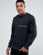 Diesel S-achille Washed Out Sweater Zip Pocket - Black