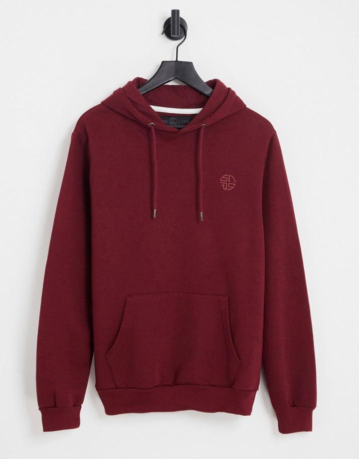 Soul Star Overhead Hoodie In Burgundy-red