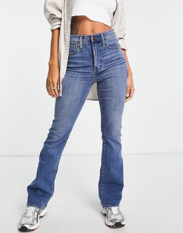 Madewell Skinny Flare Jeans In Mid Wash-blue
