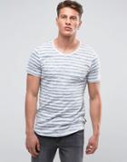 Jack & Jones Originals T-shirt With Faded Stripe - Navy