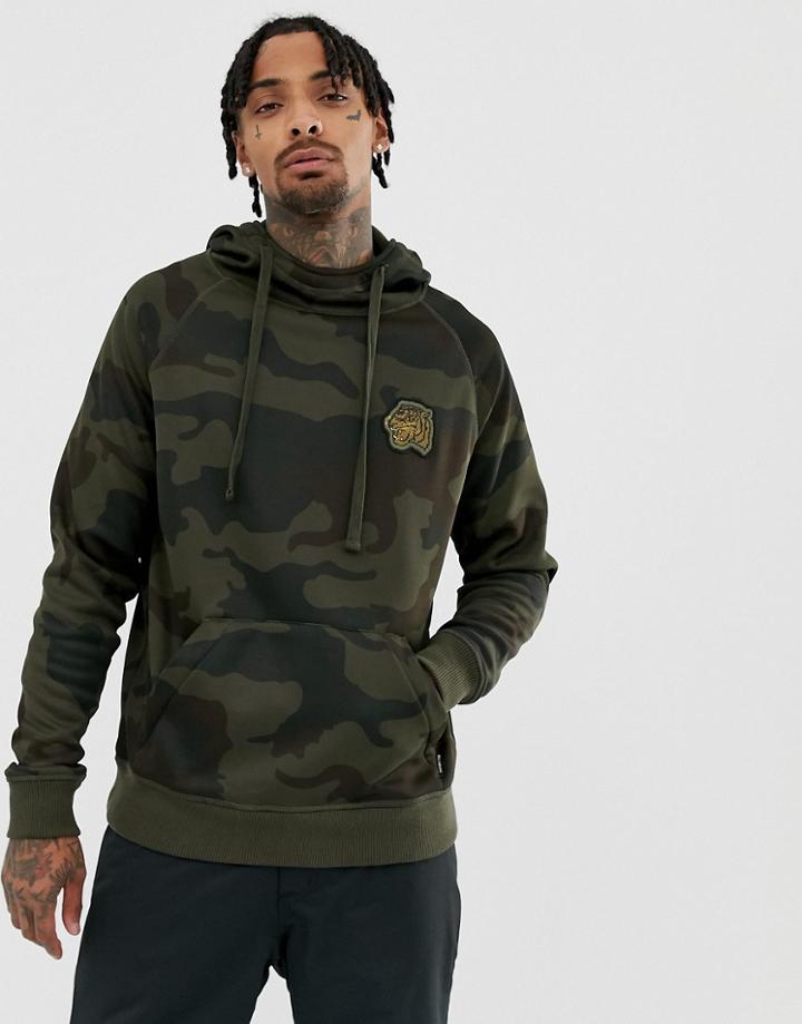 Billabong Downhill Hoodie In Camo - Green
