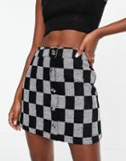 Urban Revivo Mini Skirt In Checkerboard Print-multi