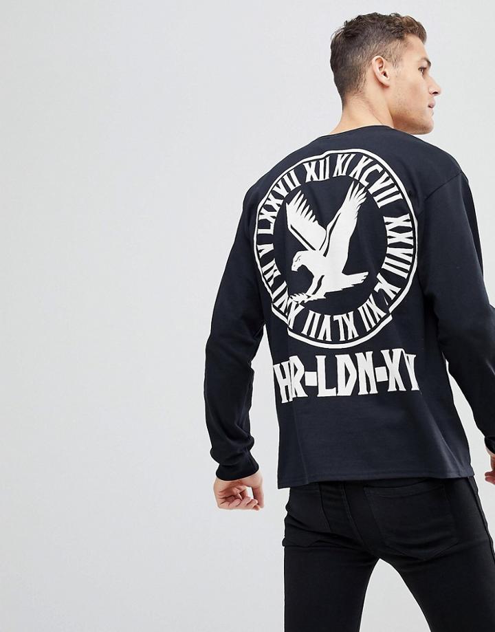 Hnr Ldn Back Print Long Sleeve Top - White