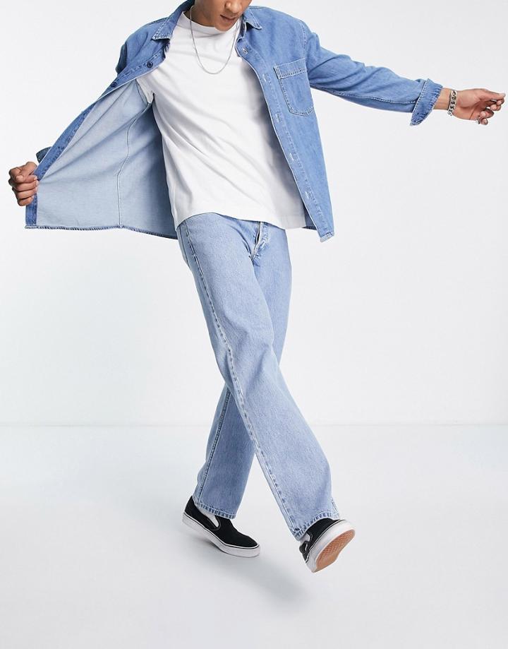 Dr Denim Dash Straight Leg Jeans In Light Wash-blue
