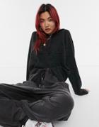 Vero Moda Knit Hoodie In Dark Gray-grey