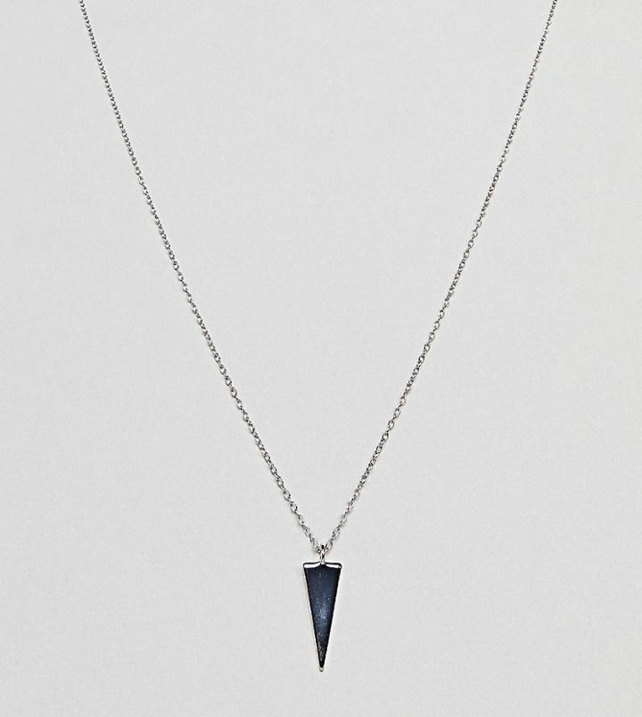 Designb Arrow Necklace In Sterling Silver Exclusive To Asos - Silver