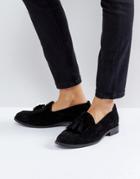 H By Hudson Fringe Leather Loafer - Black