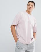 For Dropped Shoulder T-shirt In Pink - Pink