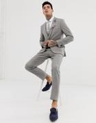 Harry Brown Wedding Wool Blend Slim Fit Summer Tweed Suit Pants - Gray