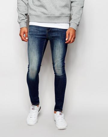 Grain Denim Mid Skinny Jean Dirt Wash - Blue