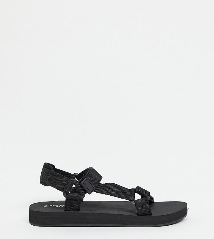 New Look Velcro Sandal In Black