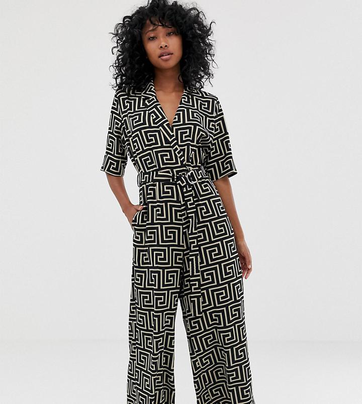 Weekday Tailored Jumpsuit In Greek Print-multi