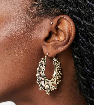 Image Gang 18k Gold Plated Creole Hoop Earrings