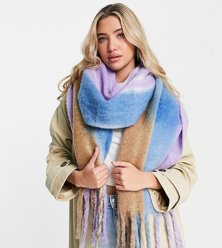 My Accessories London Exclusive Supersoft Scarf In Pastel Tie-dye-multi