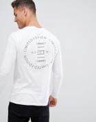 Asos Design Long Sleeve T-shirt With Limited Edition Back Print - White